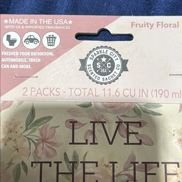 Live The Life You Love Floral Air Freshener - Fruity Floral- - Picture 3 of 3